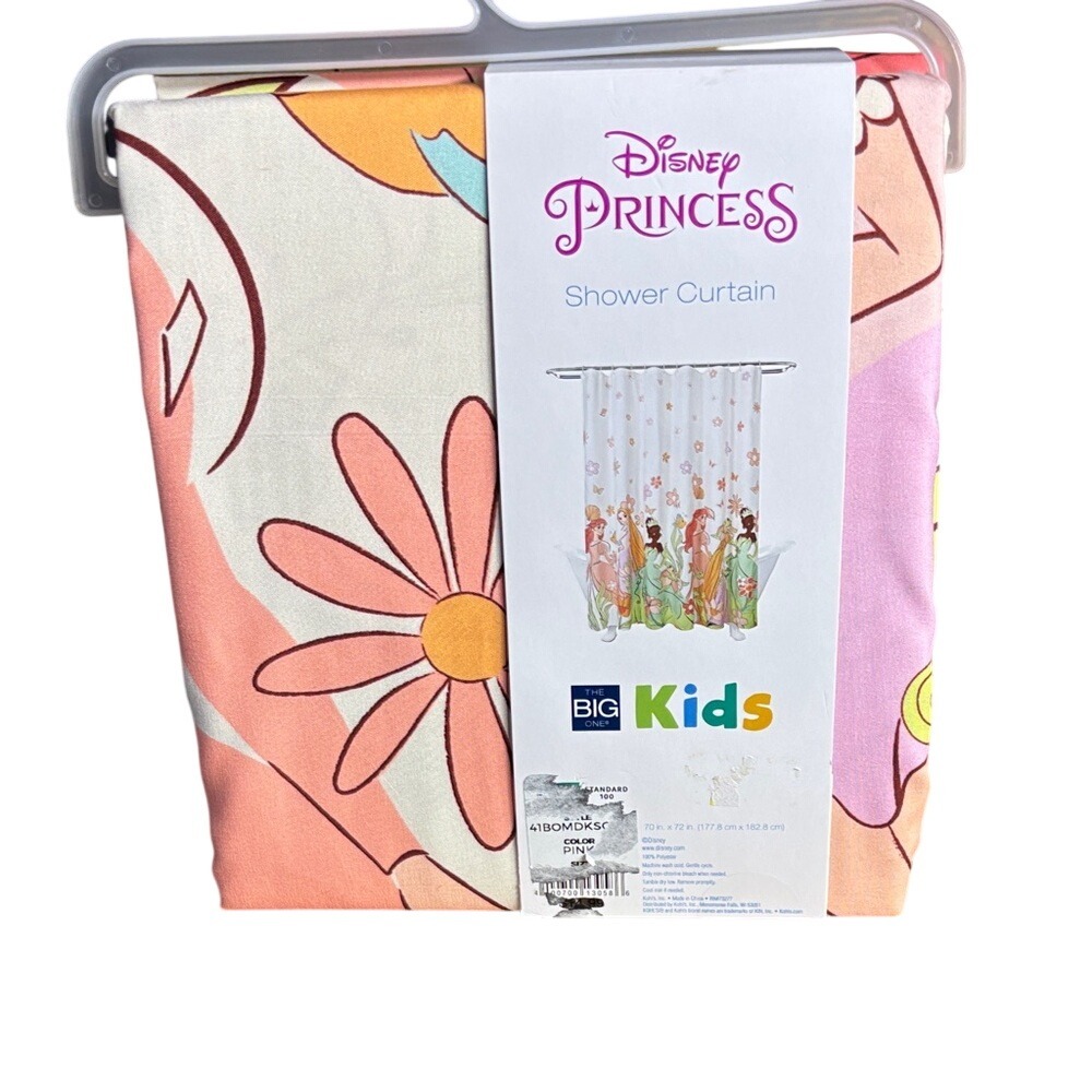 The Big One Kids Disney Princess Spring Shower Curtain Fabric 70" x 72" NEW